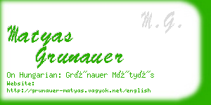 matyas grunauer business card